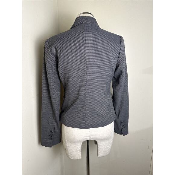 H&M Women’s Houndstooth Three Button Lined Blazer Jacket - Size 6 EUC - Picture 6 of 12